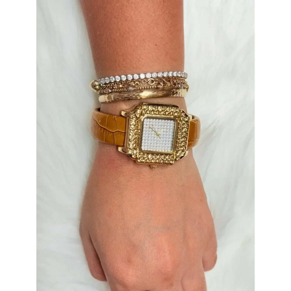 Adrienne Brown Band Watch‎ Cuff